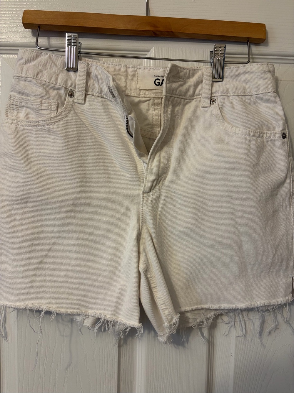 Dynamite White Denim Cutoff Shorts